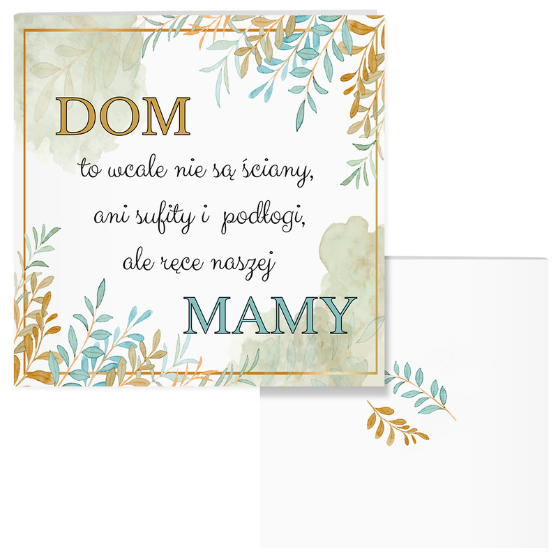 Kartka na Dzień Matki Dom to nie ściany z personalizacją