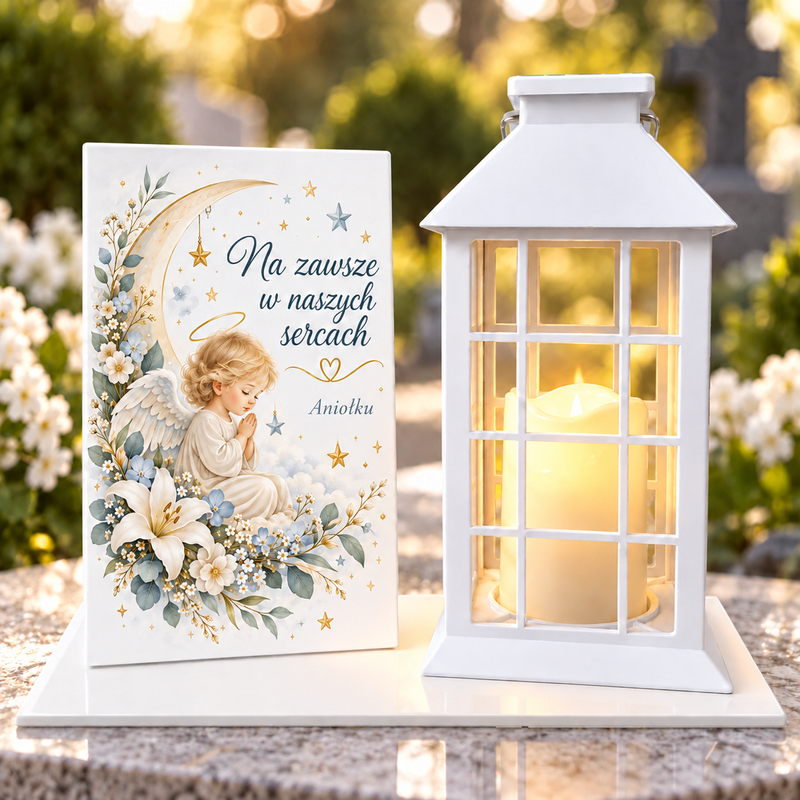 Zestaw dla Dziecka – lampion solarny LED i tabliczka z personalizacją