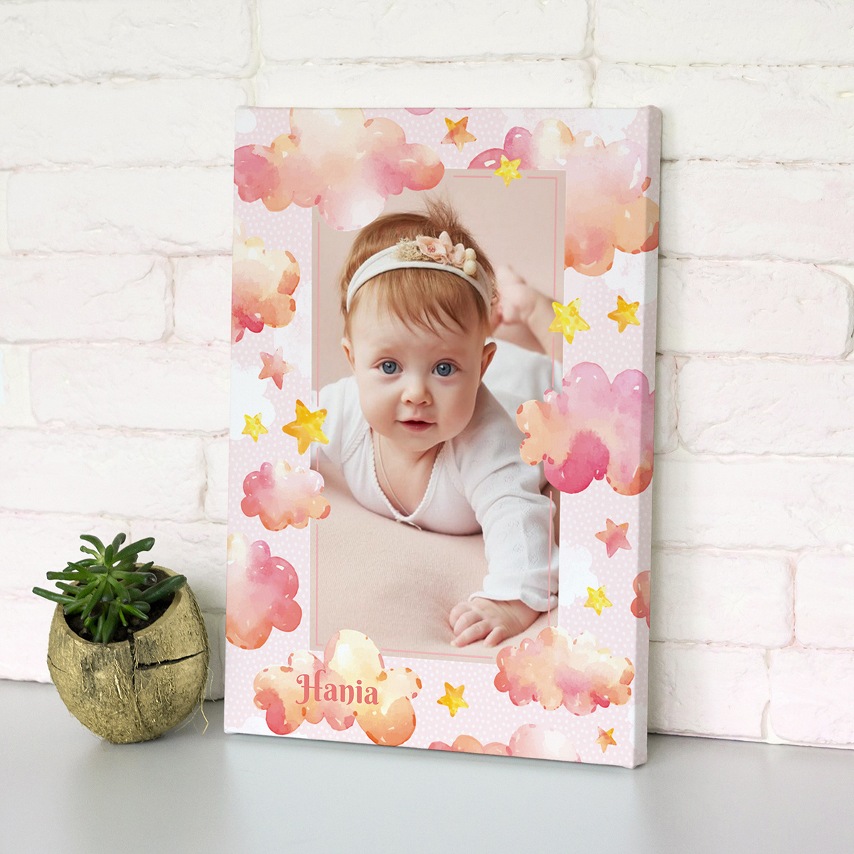 Obraz dla dziewczynki różowe chmury 60 x 90 cm