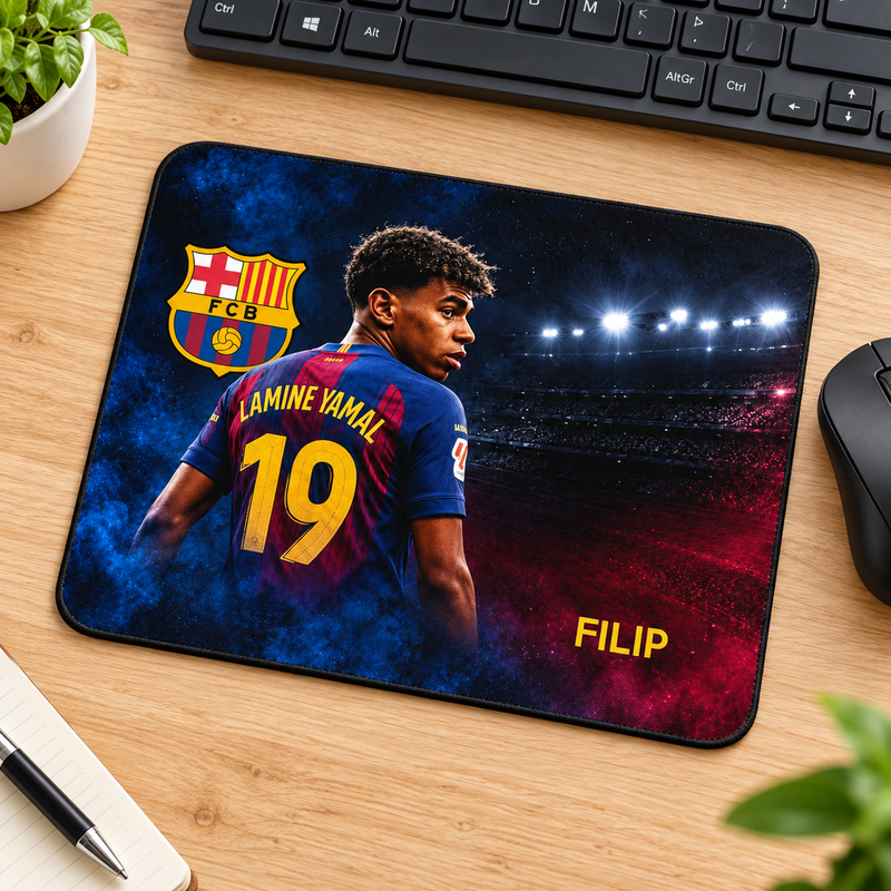 Personalizowana podkładka pod myszkę z motywem sportowym – 22 × 18 cm