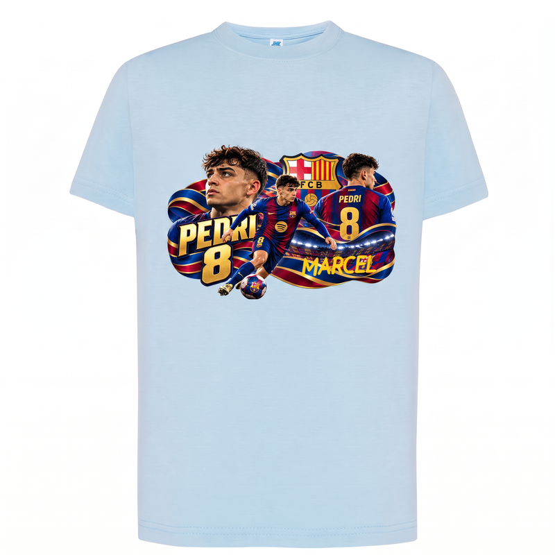 Personalizowana koszulka Pedri FC Barcelona z imieniem – dziecięcy T-shirt piłkarski