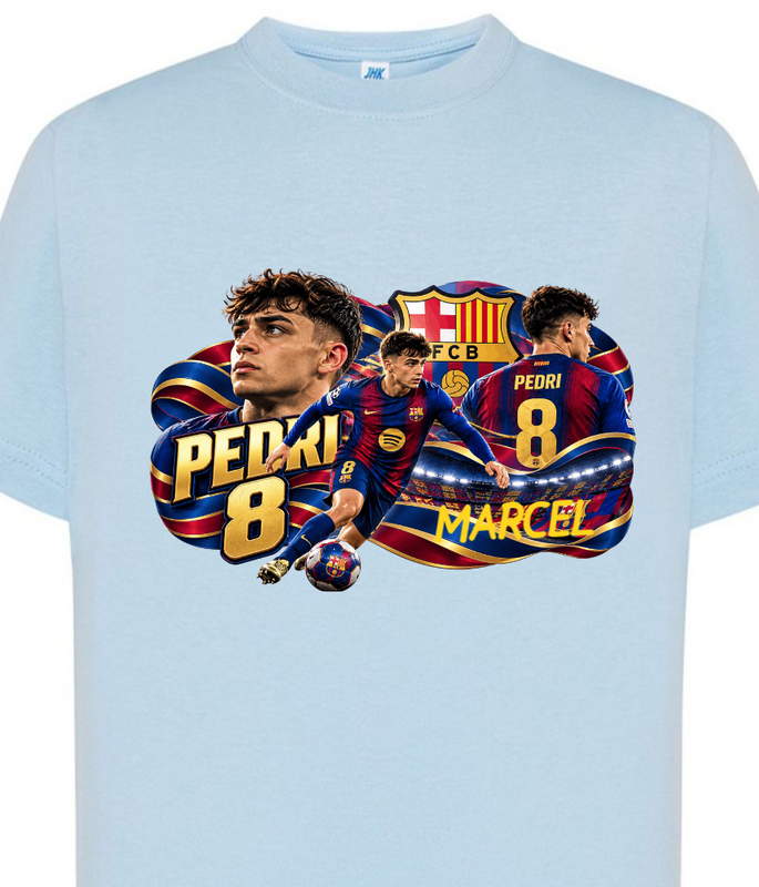 Personalizowana koszulka Pedri FC Barcelona z imieniem – dziecięcy T-shirt piłkarski