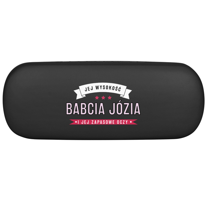 Etui futerał na okulary - czarne / Prezent na Dzień Babci i Dziadka / etui na okulary Jej Wysokość Babcia