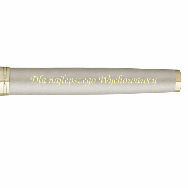 Parker IM Monochrome Champagne z grawerem i dedykacją – elegancki zestaw prezentowy